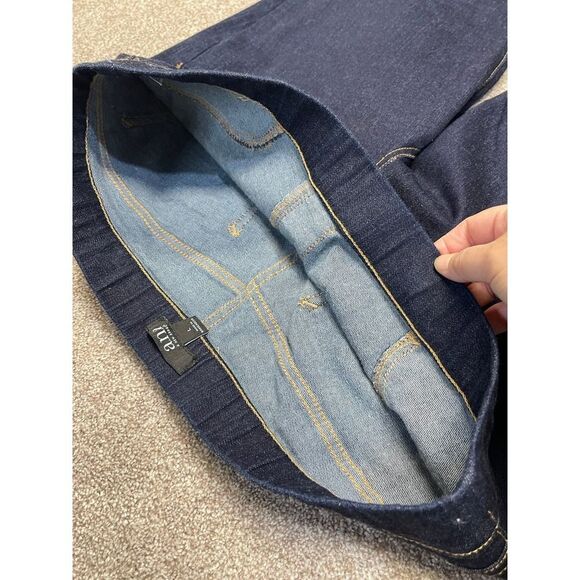 a.n.a a new approach womens pull on jeans sz Large dark wash stretch denim - Picture 11 of 12